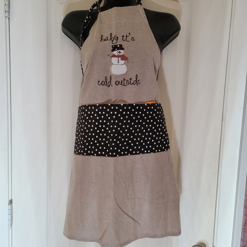 Full front tie in back apron